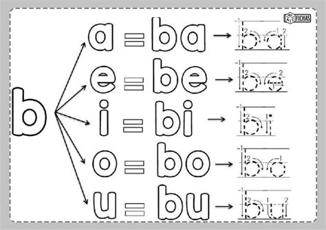 Ficha ba be bi bo bu - ABC Fichas