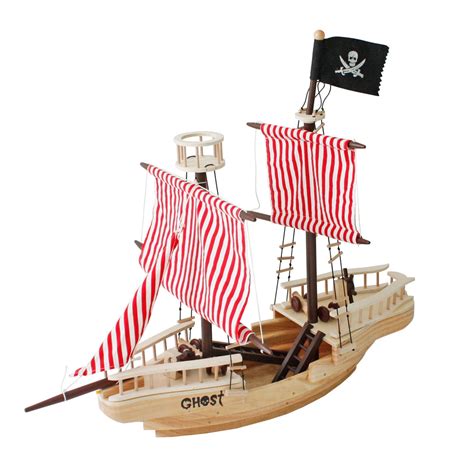 Zimtown Toy T 43 Large Wooden Pirate Ship Decoration Nautical Ocean Pirates Ships Clearance