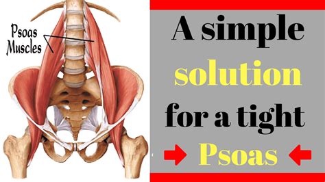 How To Release A Tight Psoas Lliopsoas A Simple Solution For A