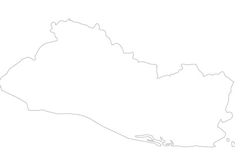 Blank Map Of El Salvador Svg Vector Outline Map