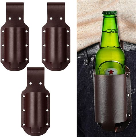 3 Pcs Beer Holster Classic Pu Leather Beer Holster Bottle