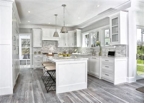With gray kitchen cabinet ideas, you have a choice between painted cabinets, which are covered in an opaque gray hue, or stained cabinets, which have virtually any countertop color looks good with gray kitchen cabinets. 15 Cool Kitchen Designs With Gray Floors | Grey kitchen ...