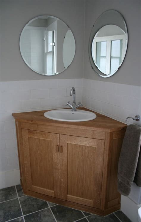 Vanity units are a practical and highly functional bathroom storage solution. rustic corner bathroom vanity - Corner Bathroom Vanity ...