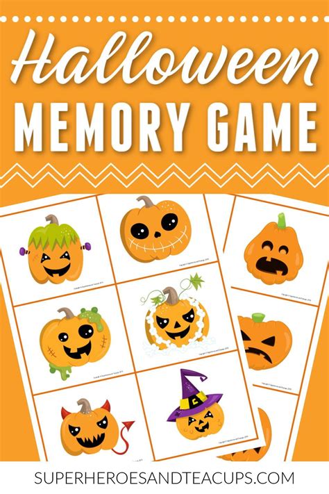 Halloween Memory Game Free Printable Memory Games Memory Games For