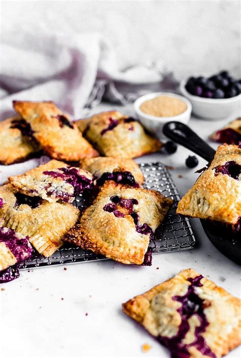 Blueberry Pastries Are On A Cooling Rack