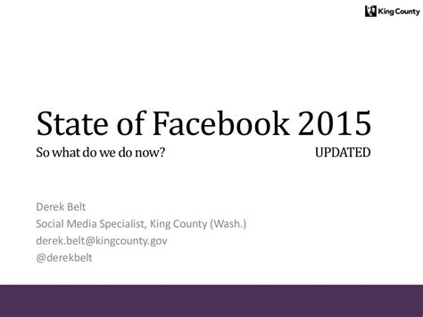 State Of Facebook Updated For 2015