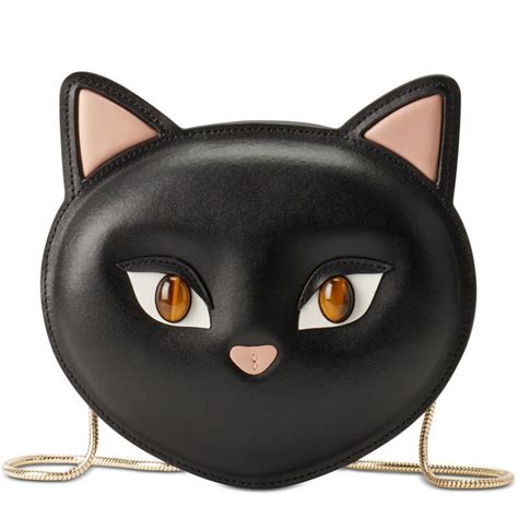 Kate Spade Meow Cat Crossbody Bag Black