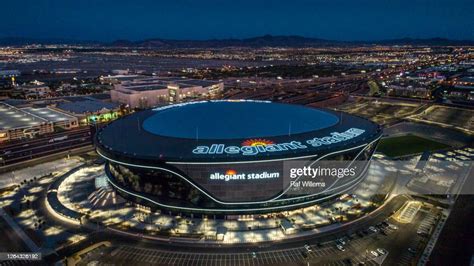 Aerial View Of The Allegiant Stadium Las Vegas Raiders High Res Stock