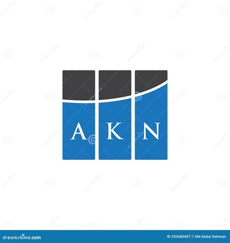 AKN Letter Logo Design on Black Background. AKN Creative Initials