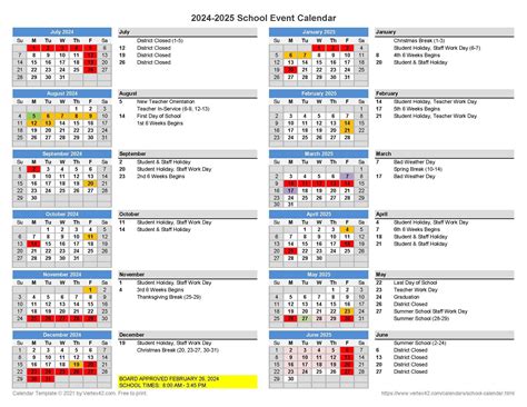 District Calendar 2024-25 - Calendars - Waelder ISD