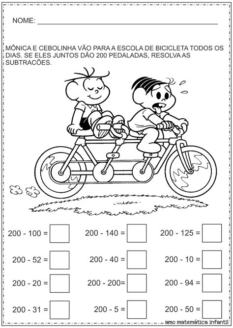 Atividade De Subtração Simples