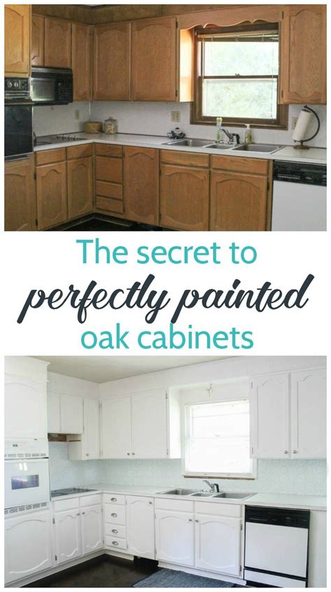 Painting Oak Cabinets White An Amazing Transformation Lovely Etc