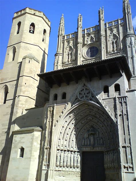 Huesca is the capital city of 52,000 people (2018). Huesca Cathedral - Wikipedia