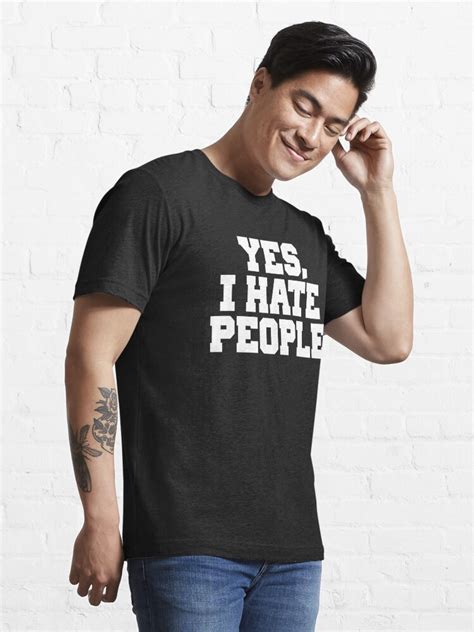 I Hate People T Shirt For Sale By Bedrock Design Redbubble Hate T