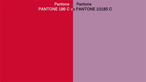 Pantone 186 C Vs Pantone 10185 C Side By Side Comparison