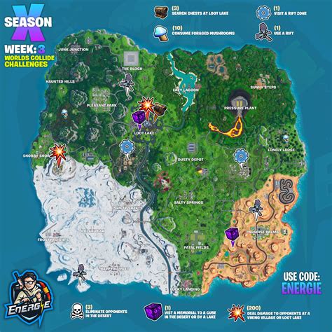 Fortnite Season X Map Map Of The Usa With State Names