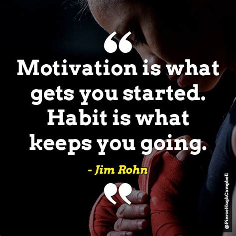 Motivation Is What Gets You Started Habit Is What Keeps You Going