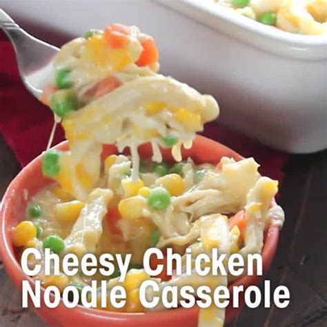 Cheesy Chicken Noodle Casserole Julies Eats And Treats Cheesy