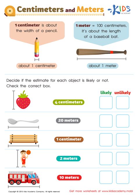 Centimeters And Meters Worksheet Free Printable Pdf For Kids Answers