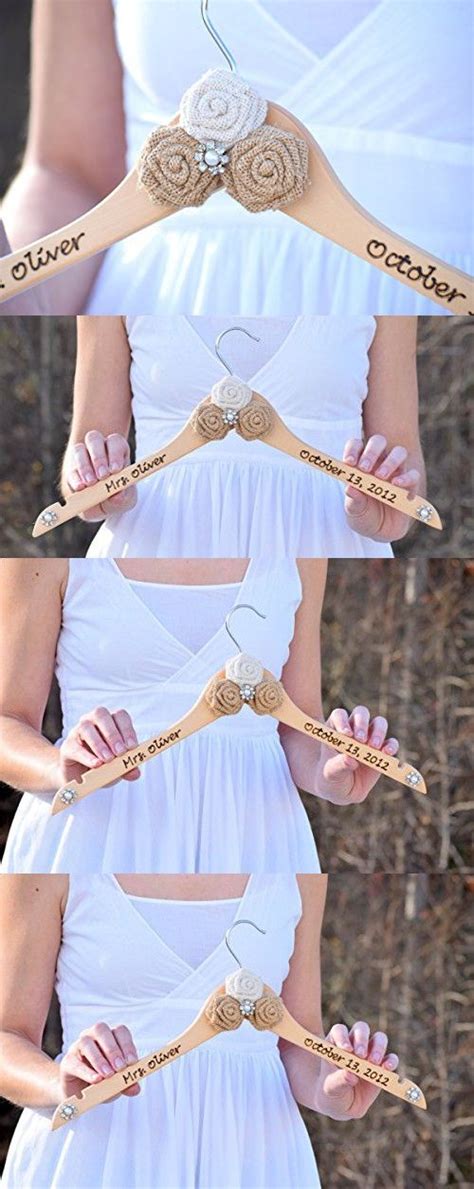 Personalized Bridal Wedding Hanger Wooden Engraved Wedding Hanger