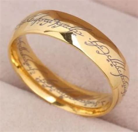 Gold Lord Of The Rings One Ring Lucky Unisex Lotr New Zealand Wizard
