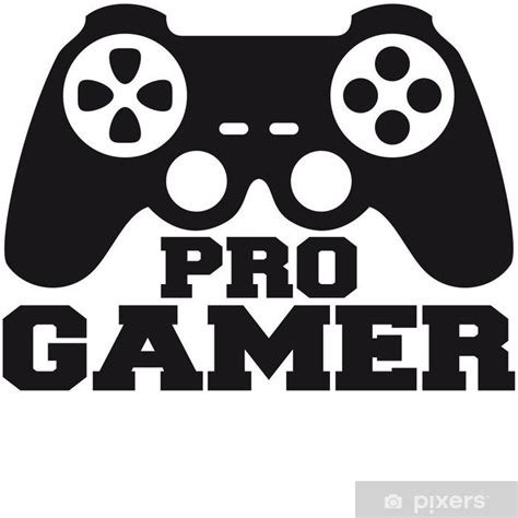 A Black And White Logo With The Words Pro Gamer In Front Of A Video