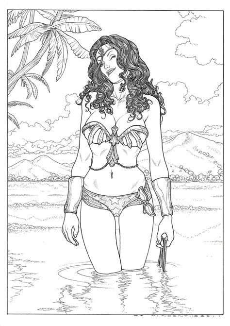 Wonder Woman Pin Up Di Adriano De Vincentiis Comic Art