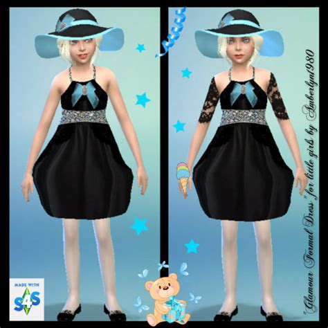 Amberlyn Designs Sims Glamour Formal Set For Little Girls • Sims 4