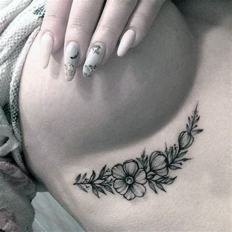 Top Best Underboob Tattoo Designs For Women Below Breast Ideas 38130