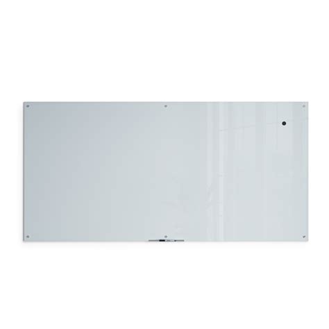 U Brands Magnetic Glass Dry Erase Board 96 X 48 Inches White Frosted Surface Frameless