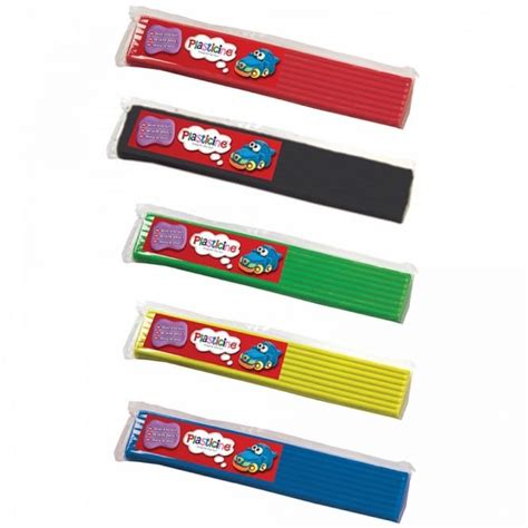Flair Plasticine X 5 150g Assorted Colours Black Red Green Blue