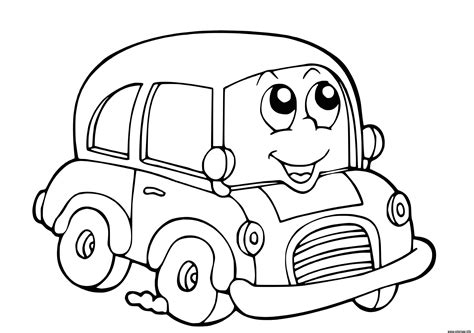 Retrouvez aussi de nombreux autres coloriages sur dessin.tv! Coloriage Voiture Facile Maternelle Dessin Voiture De ...