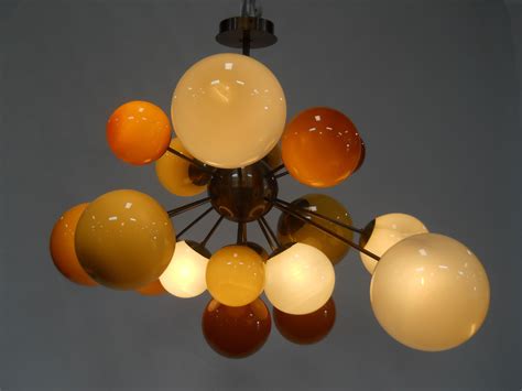 Hand Blown Colored Glass Pendant Lighting Hand Finished Amber Champagne Gold Tinted