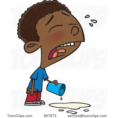Make it an option and everyone is happy. Cartoon Black Boy Crying over Spilled Milk #57873 by Ron ...