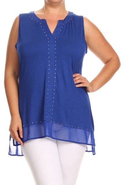 Add This Bright Blue Sleeveless Top To Your Plus Size Clothing