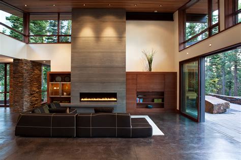 Mountain Modern Digs Contemporary Living Room