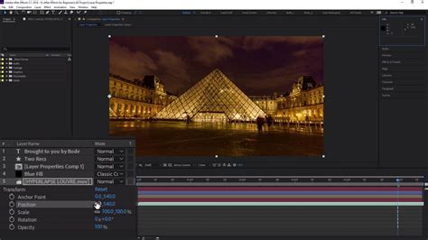 Adobe After Effects For Beginners After Effects Layer Properties