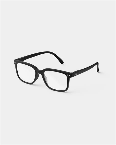 L Black Trendy Rectangular Black Glasses Izipizi
