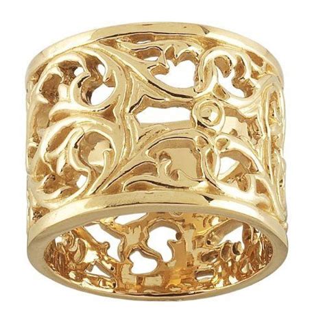 14k Gold Wide Filigree Ring Also Makes Very Unique And Beautiful Wedding