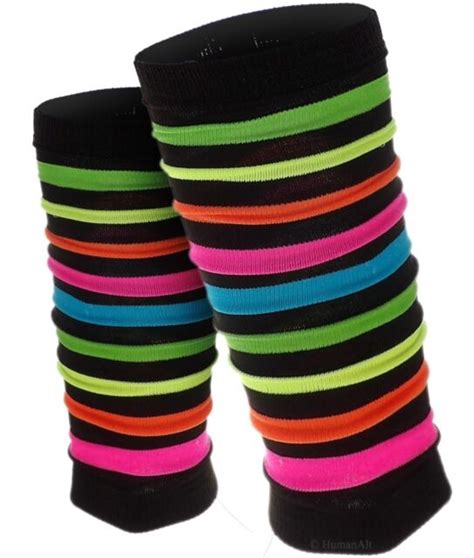 Rainbow Neon Stripes Leg Warmers Dancewear Ebay