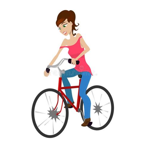 Beautiful Girl Riding Bicycle Stock Illustrations 1148 Beautiful Girl Riding Bicycle Stock