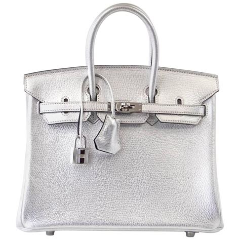 1:1 special processed bag hardwares for famous brand use, unique toppest quality in the market. Hermes Birkin 25 Ultra Rare Metallic Silver Chevre ...