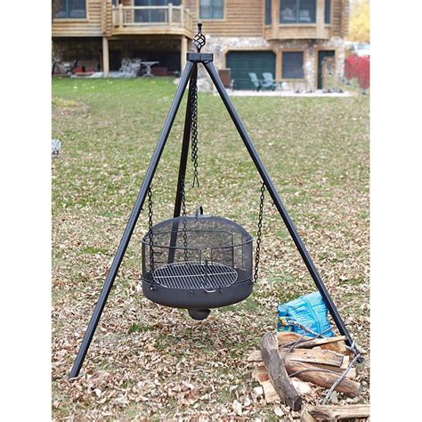 Fire has as a way of bringing people together. Guide Gear XL Heavy-duty Campfire Tripod System - 623216 ...