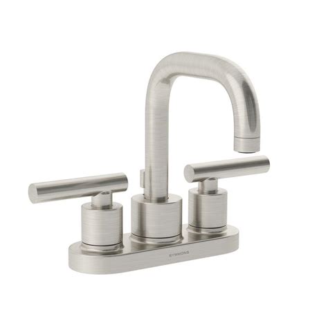 This beautiful bevel mirror features a brushed silver finish frame that complements most any. Symmons Dia 4 in. Centerset 2-Handle Mid-Arc Bathroom ...