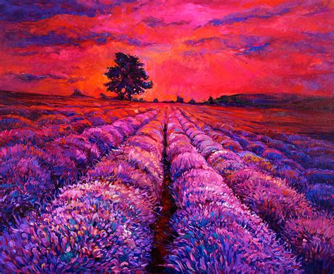 Lavender Fields By Ivailo Nikolov Painting By Boyan Dimitrov