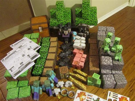Minecraft Papercraft Lot Overworld Deluxe Pack Hostile Mobs Animal