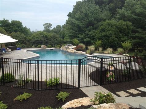 Pool Fence Ideas Diy And Cheap Fence Around Pool Pool Fencing Landscaping Swimming Pools