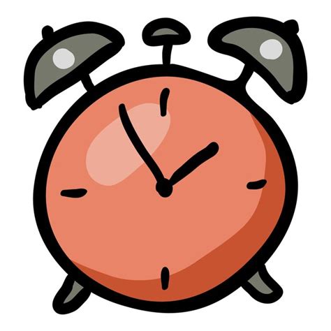 Premium Vector Alarm Clock Hand Drawn Doodle Icon