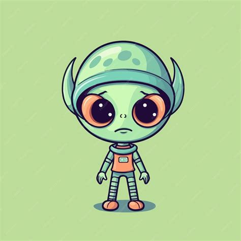 Premium Vector Cute Alien Cartoon Vector Illustration