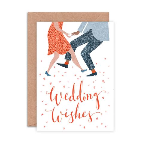 Wedding Wishes Greeting Card By Emily Nash Illustration